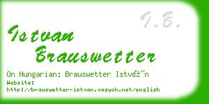 istvan brauswetter business card